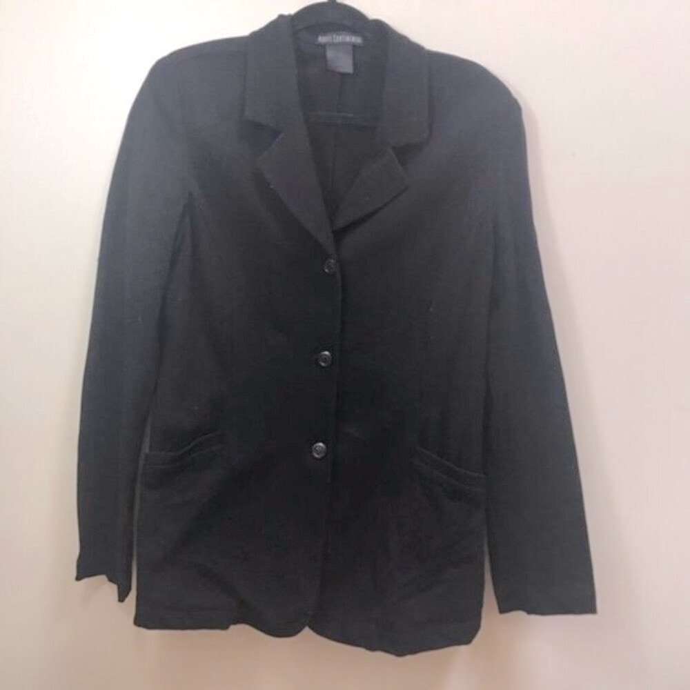 Roots Vintage Cotton Jacket Blazer Stretch Minimalist Casual Neutral Pockets